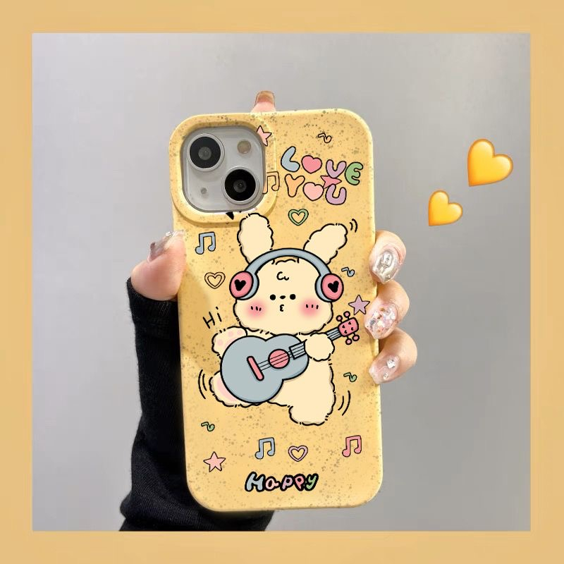 Ốp lưng cho iphone 11promax 14plus 12 13mini 6s 7 8plus x xr xsmax se lúa mì phim hoạt hình thỏ dễ thương netflix thả bảo vệ