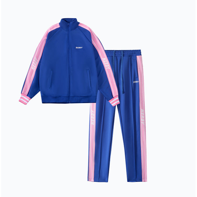 Phong cách hàn quốc neady sportswear track set caual letter thêu áo khoác vải và quần dài