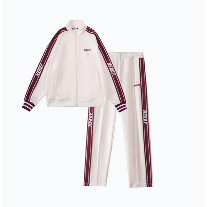 Phong cách hàn quốc neady sportswear track set caual letter thêu áo khoác vải và quần dài