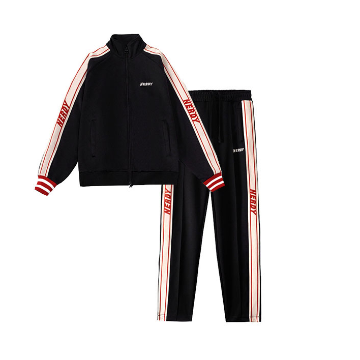 Phong cách hàn quốc neady sportswear track set caual letter thêu áo khoác vải và quần dài