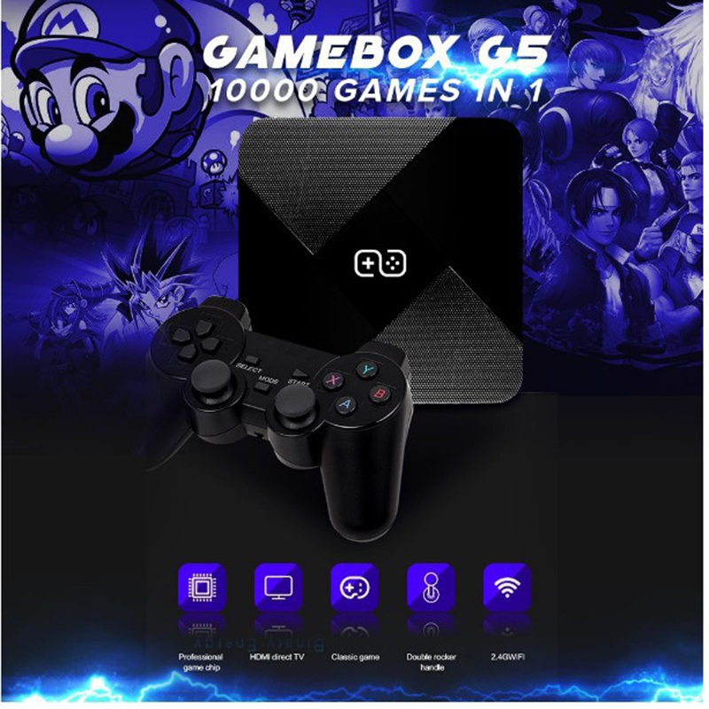 2 trong 1 android tv box + video game console g5 30k games 4k hd console không dây retro classic game stick gaming box