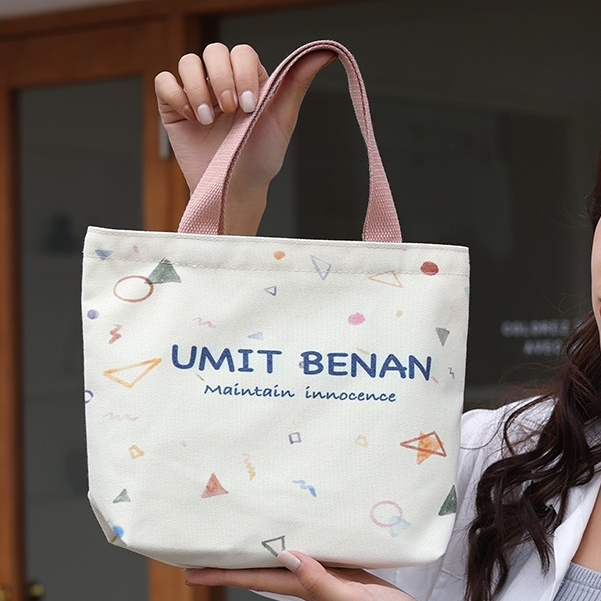 Túi vải nhật bản hoạt hình dễ thương, túi bento dạy kèm, túi xách nhỏ, túi xách nữ