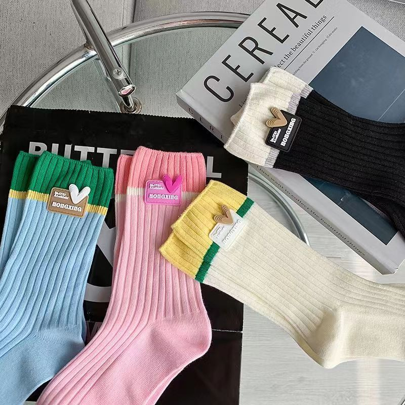 Thời trang hàn quốc vớ tình yêu đầy màu sắc cho phụ nữ món quà sinh viên tốt phong cách y2k