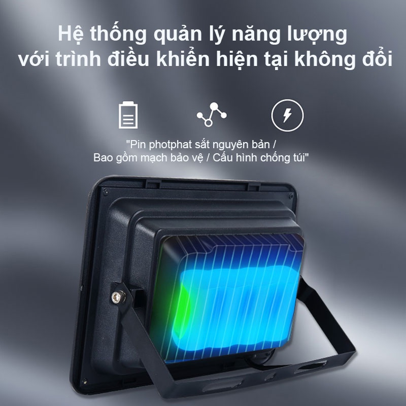 Đèn năng lượng mặt trời 500W 400W 300W Đèn trần Hạt đèn pha 4 Core Đèn Led Chống Lóa Cao Cấp 2023 Chống nước IP67 Điện không bị ngắt quãng vào những ngày mưa