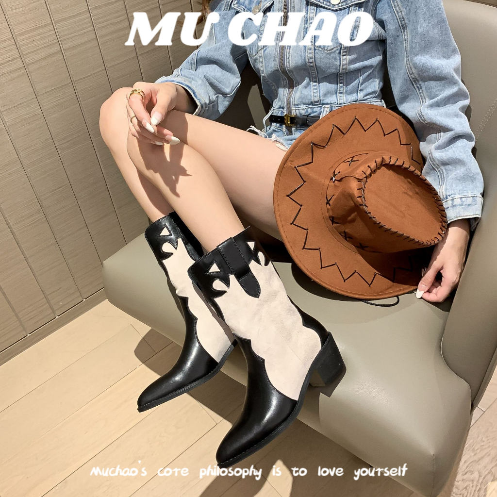 Giày Bốt Cổ Thấp Thời Trang Hàn Quốc Dễ Thương Cho Nữ