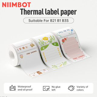 Cuộn giấy dán nhãn in nhiệt NIIMBOT B21/ B3S ghi thông tin bằng giấy chống thấm nước