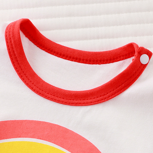 Phim hoạt hình dễ thương Áo liền quần trẻ em cotton mềm mại thoáng khí quần áo trẻ em