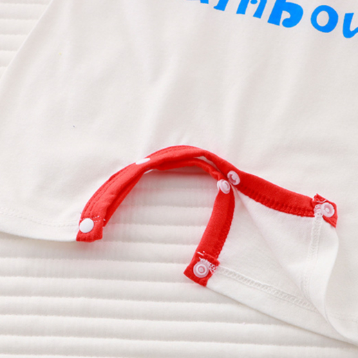 Phim hoạt hình dễ thương Áo liền quần trẻ em cotton mềm mại thoáng khí quần áo trẻ em