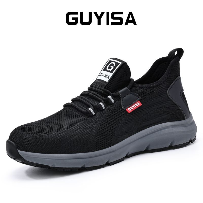 Guyisa Giày Bảo Hộ Mũi Thép Chống Trượt / Đâm Thủng Cho Nam kasut kerja 3037