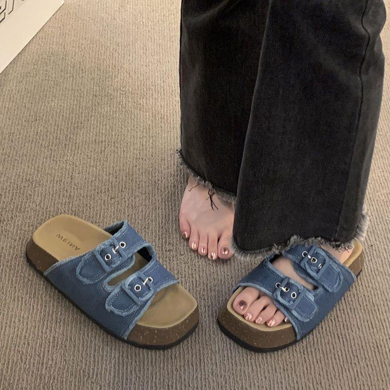 Dép xỏ ngón đế dày Dép bò nữ