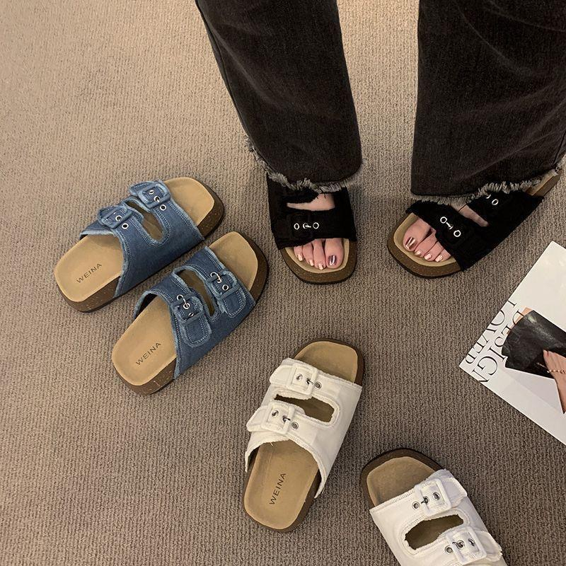 Dép xỏ ngón đế dày Dép bò nữ