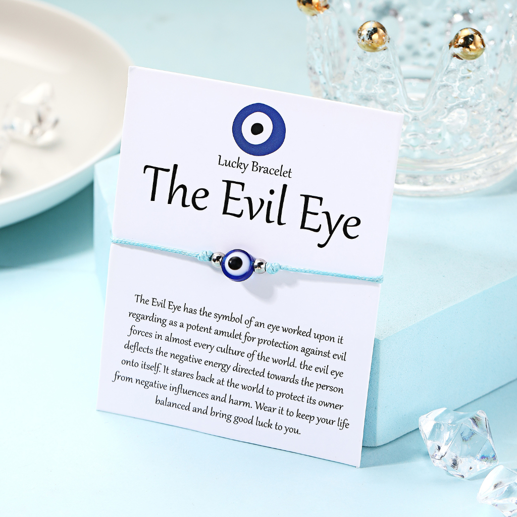 Lucky evil eye bracelet devil's eye handmade woven bracelet chuỗi có thể điều chỉnh phụ nữ nam giới món quà trang sức