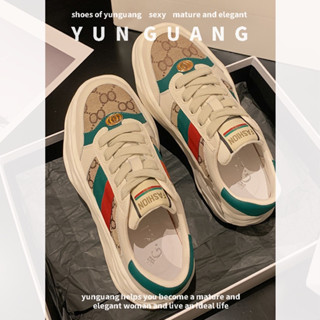 Giày thể thao YUNGUANG đế dày cổ tròn dễ phối đồ thời trang cho nữ