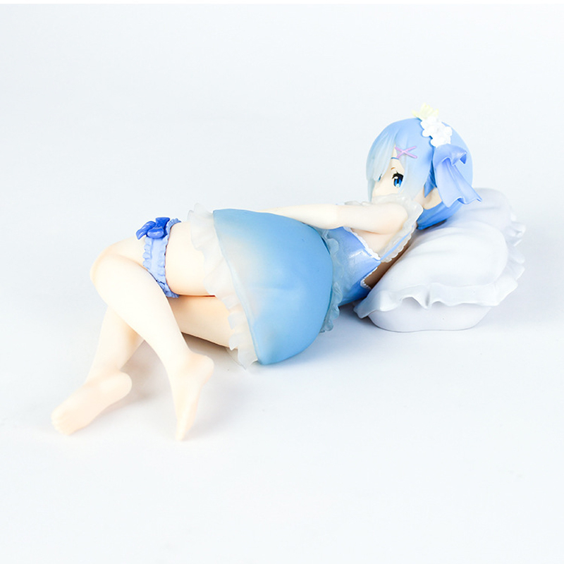 16cm japan anime re: life in a other world from zero rem sleep pillow phiên bản q pvc action figures bộ sưu tập mô hình búp bê đồ chơi trẻ em quà tặng