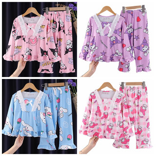 Dễ Thương Bộ Đồ Ngủ In Họa Tiết Đính Nơ Xinh Xắn Thời Trang Cho Bé Gái Từ 10 Tuổi
