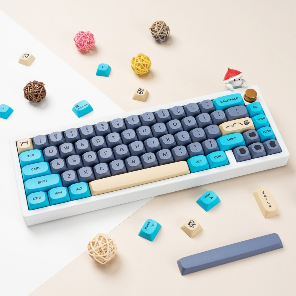 Blue cat keycaps pbt dye-sub ma profile keycap tùy chỉnh keycaps tương thích với công tắc cherry gateron mx