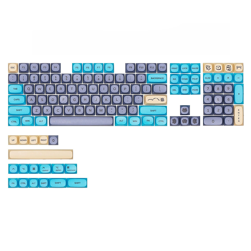Blue cat keycaps pbt dye-sub ma profile keycap tùy chỉnh keycaps tương thích với công tắc cherry gateron mx