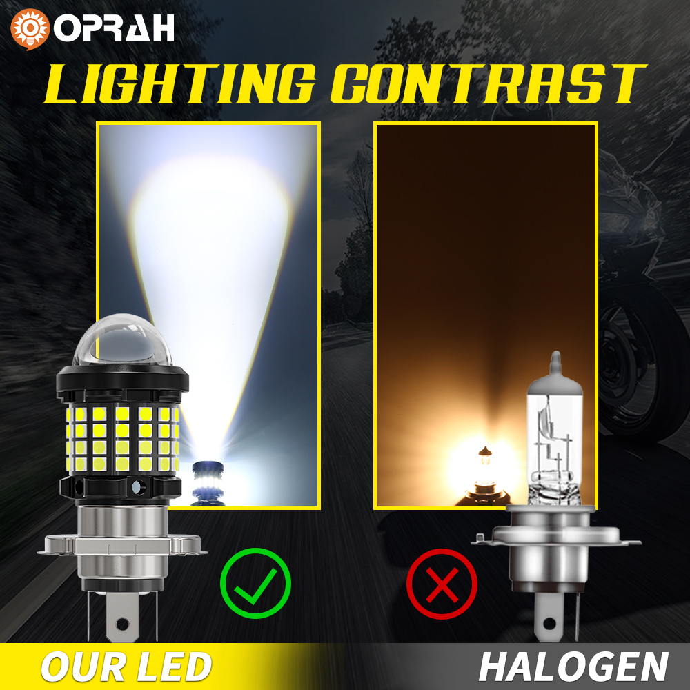 Đèn pha led siêu sáng h4 đèn pha h6 đèn pha ba20d bóng đèn led chiếu xa chùm tia thấp đèn pha xe máy đèn chiếu xe máy hai màu đèn sương mù 12v