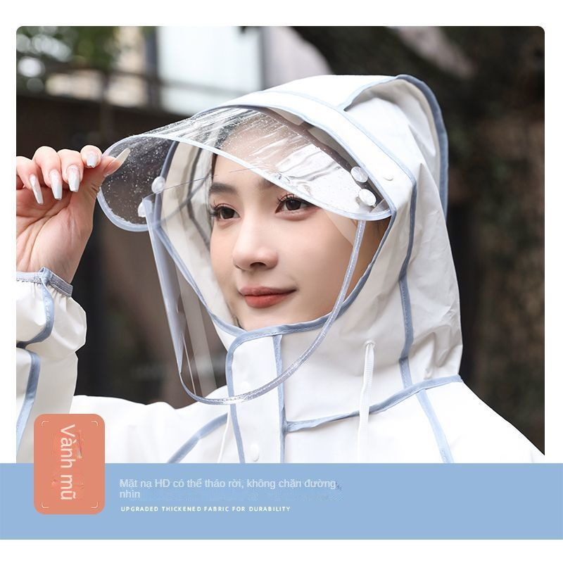 Áo mưa gấu có khóa kéo đẹp, tiện lợi - áo mưa xe máy dài, thời trang, siêu bền