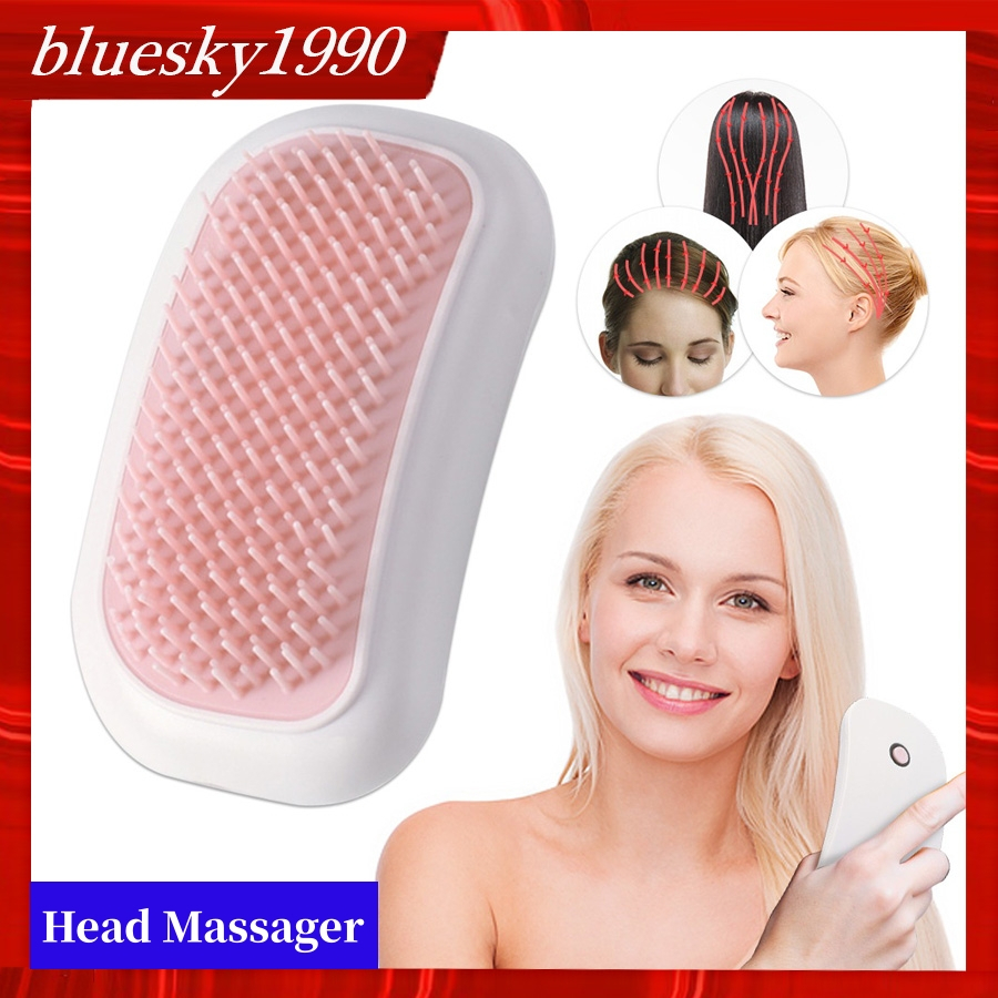 Lược Điện Chải Tóc Massage Bluesky1990 Da Đầu Bằng Silicone Gel Chăm Sóc Cơ Thể