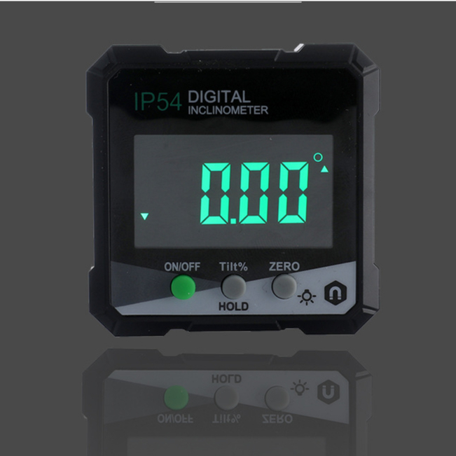 Máy đo độ nghiêng kỹ thuật số Đo 4x90 ° Màn hình LCD IP54 góc hiển thị từ tính