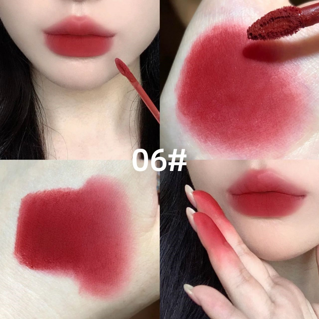 Minijumie Son môi gegebear đất sét lì màu nude đỏ nâu không thấm nước lâu trôi chống dính cốc kèm móc khóa thỏ dễ thương 3ml