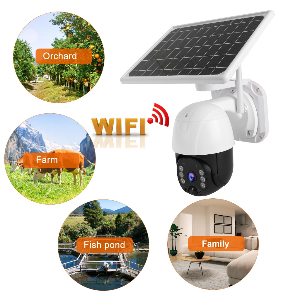 Nóng bỏng Năng Lượng Mặt Trời Camera Wifi 3MP HD Hồng Ngoại Quan Sát Ban Đêm 2 Chiều Thoại Liên Lạc Nội Bộ Thiết Bị Giám Ngoài WideAngel