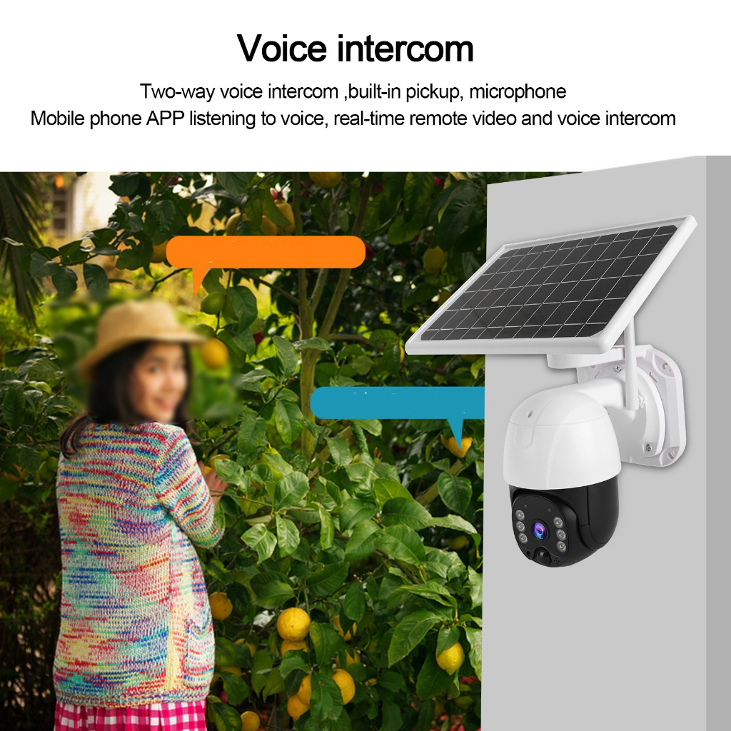 Nóng bỏng Năng Lượng Mặt Trời Camera Wifi 3MP HD Hồng Ngoại Quan Sát Ban Đêm 2 Chiều Thoại Liên Lạc Nội Bộ Thiết Bị Giám Ngoài WideAngel
