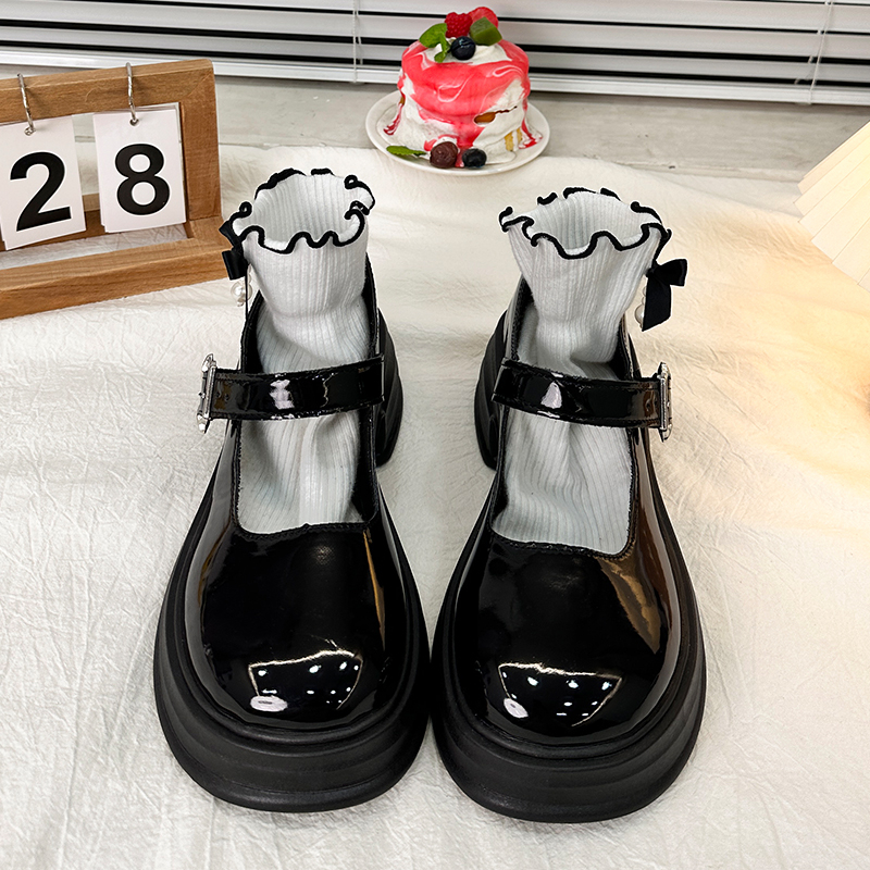 GG Giày búp bê giày nữ 2023 NEW Mùa hè Vintage England phong cách thiết lập Mary Jane đơn giày23073159