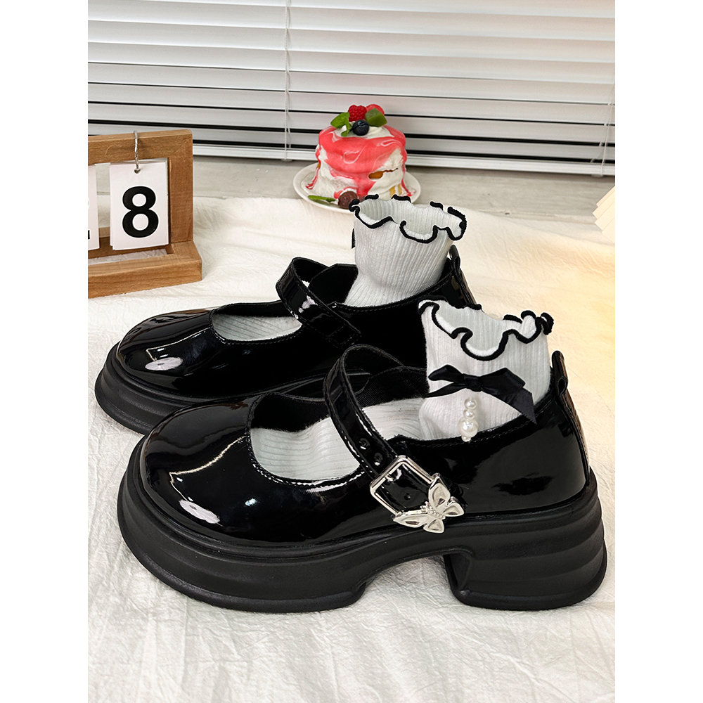 GG Giày búp bê giày nữ 2023 NEW Mùa hè Vintage England phong cách thiết lập Mary Jane đơn giày23073159