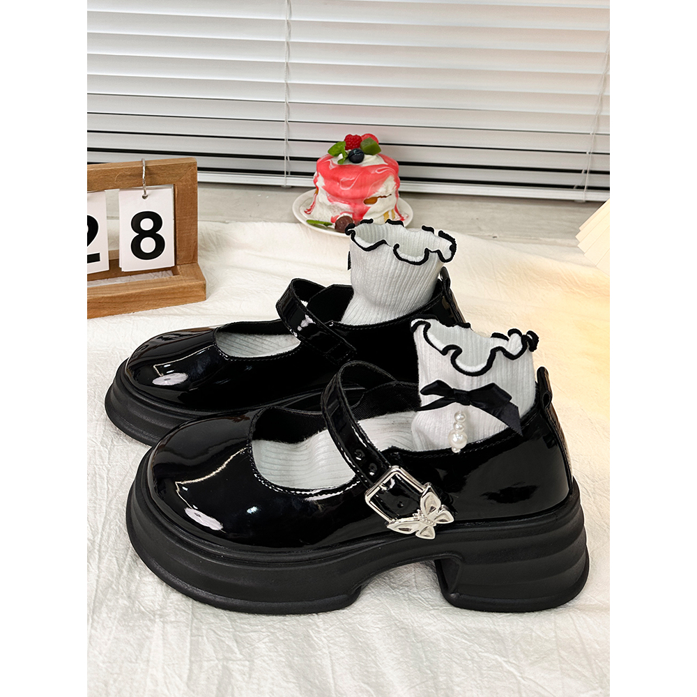 GG Giày búp bê giày nữ 2023 NEW Mùa hè Vintage England phong cách thiết lập Mary Jane đơn giày23073159
