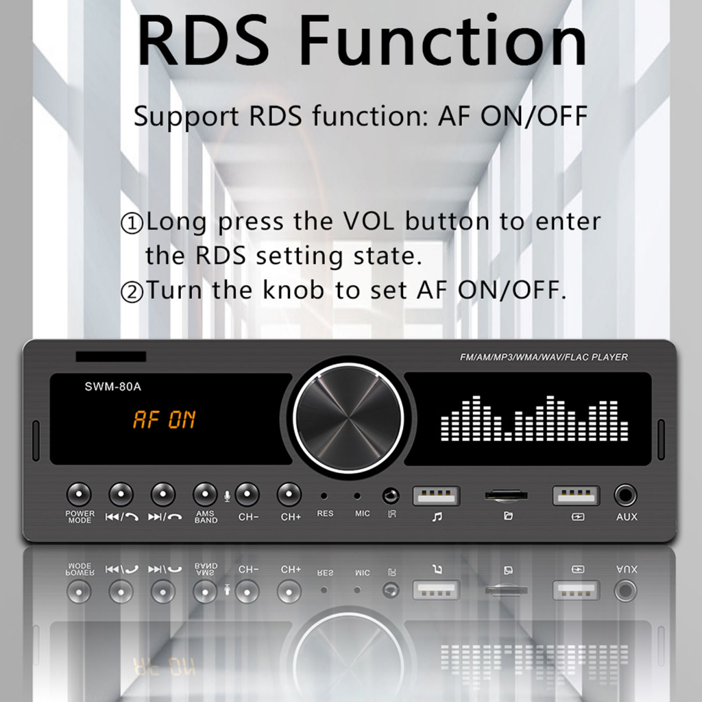 Nóng bỏng Dàn Âm Thanh Xe Hơi Máy Nghe Nhạc MP3 12V Bluetooth 5.0 Đầu Vào AUX Đài FM AM Tắt Nguồn Chức Năng Bộ Nhớ Có Đèn Nhiều Màu Sắc