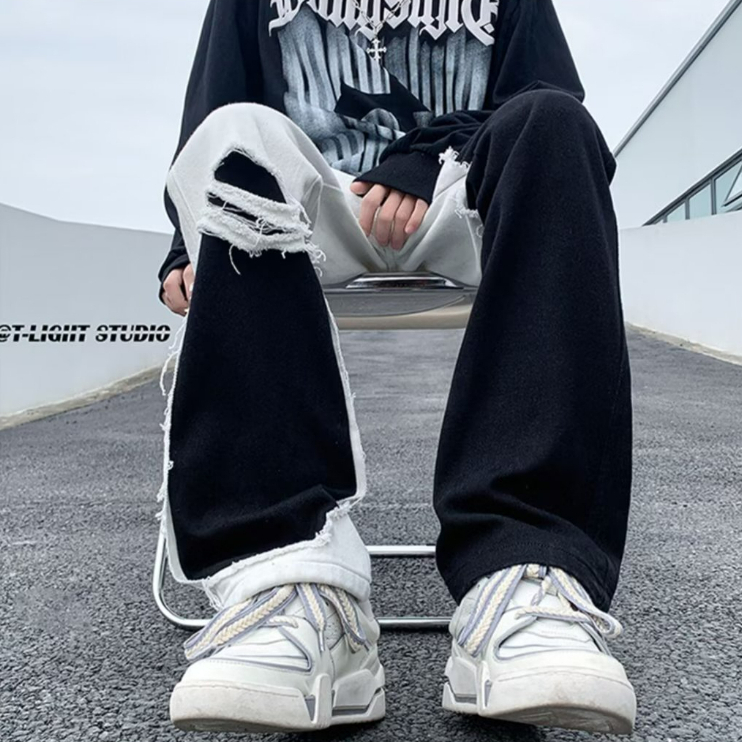 Mới Quần jeans Dài Phong Cách hip hop Thời Trang Cho Nam Và Nữ
