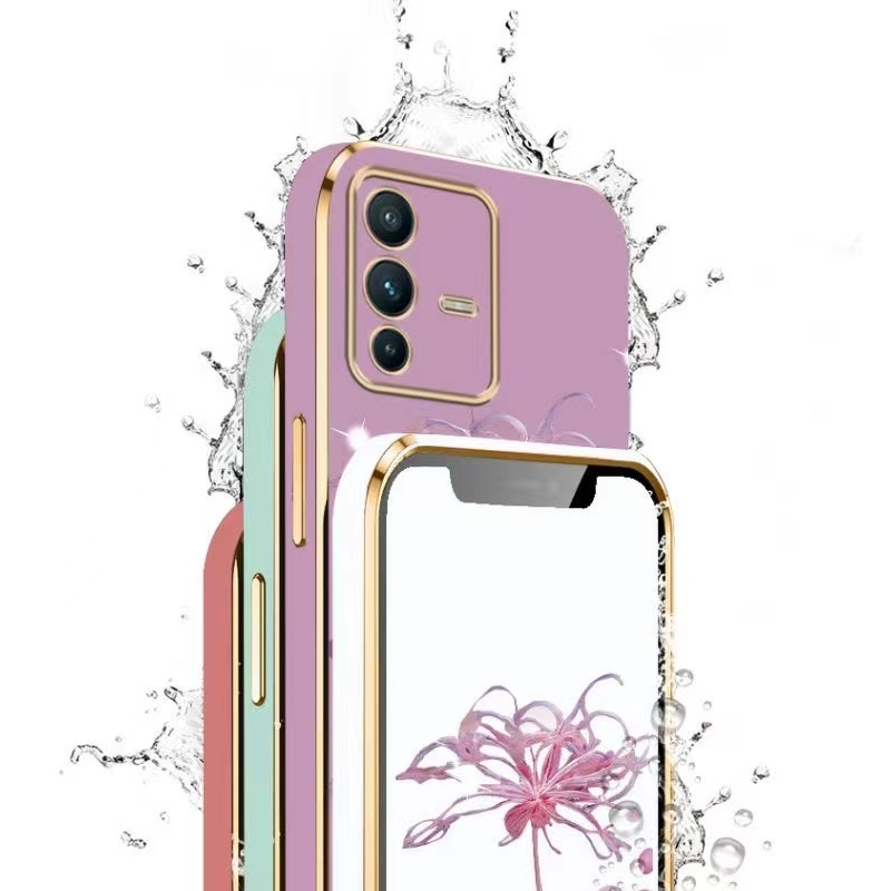 Ốp lưng Oppo Reno 5 Reno 5K Reno Reno 2 Reno 2F 2Z Reno 3 Reno 3 Pro Reno 4 4G Thẳng cạnh mạ điện bỉ ngạn hoa điện thoại trường hợp