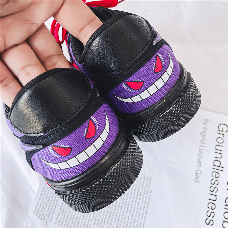 Phim hoạt hình anime thời trang giày nam sinh viên nhẹ tròn ngón chân thường giày bệt cặp đôi giày thường