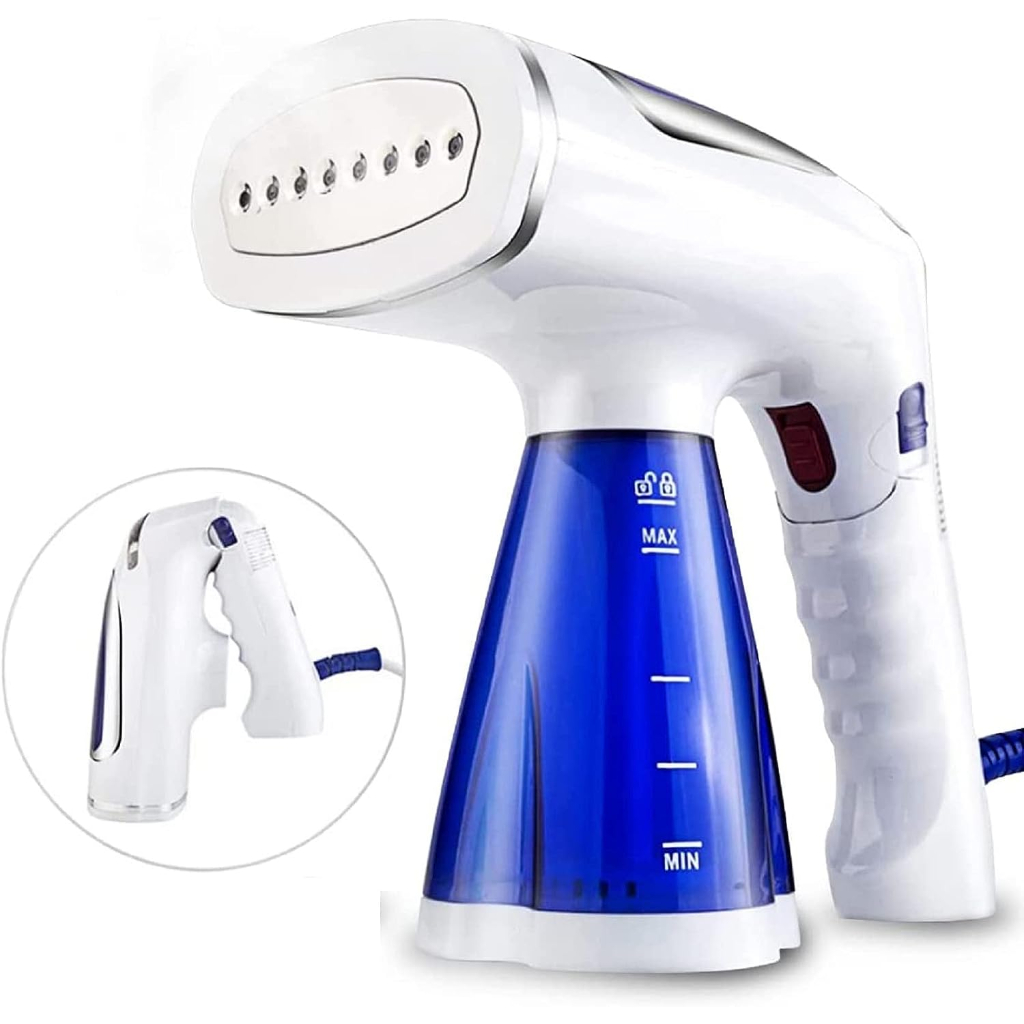 Tủ hấp hàng may mặc 1600-watt cho quần áo, tủ hấp hàng may mặc cầm tay, di động & có thể gập lại, tủ hấp vải, tủ hấp tay cho quần áo, làm nóng nhanh trong 30s, tủ hấp du lịch với 3 bàn chải
