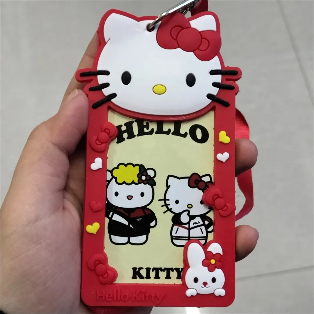 Hello kitty chủ thẻ dễ thương học sinh trường thương hiệu thẻ ăn uống hộp bảo vệ phim hoạt hình silicone sáng tạo chủ thẻ cầm tay