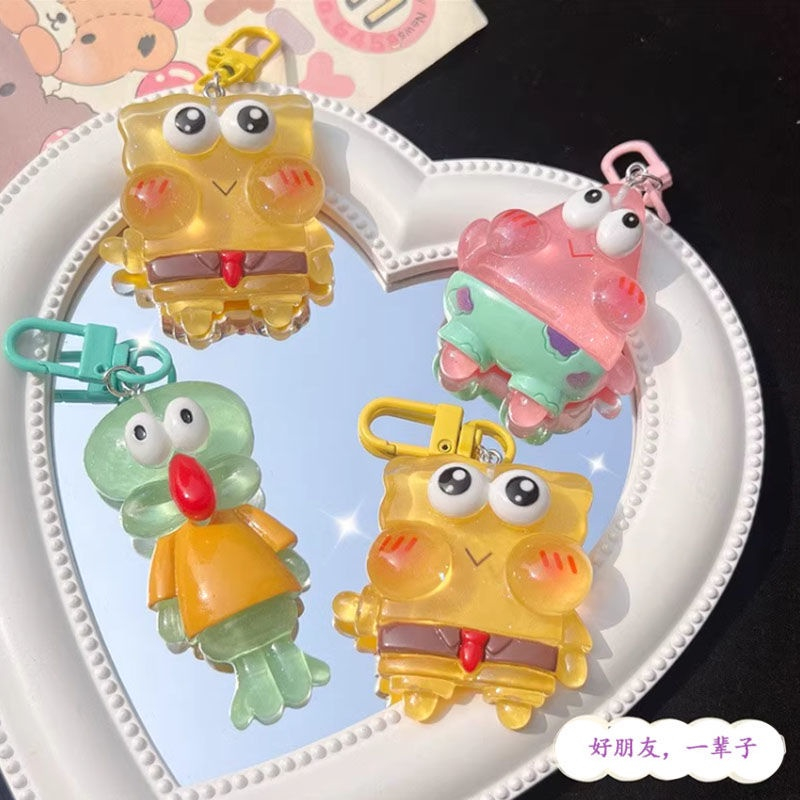 Móc Khóa Hình SpongeBob Dễ Thương Bằng Nhựa Resin