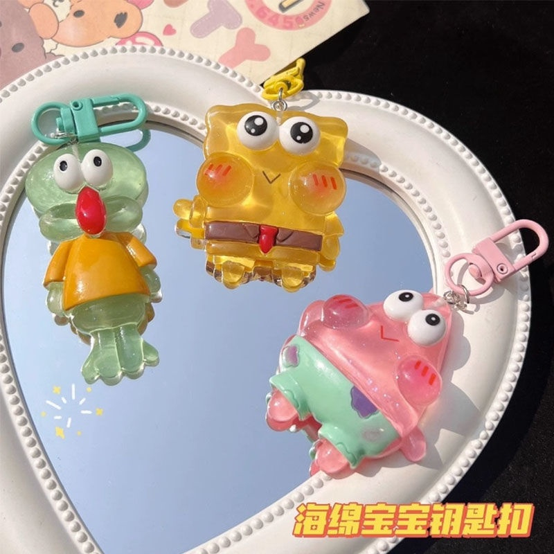 Móc Khóa Hình SpongeBob Dễ Thương Bằng Nhựa Resin