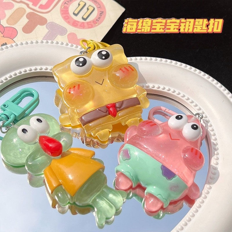 Móc Khóa Hình SpongeBob Dễ Thương Bằng Nhựa Resin