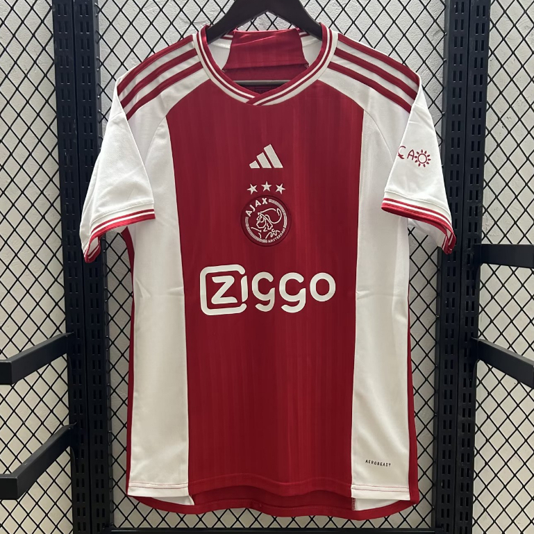 23/24 ajax áo bóng đá sân nhà dành cho nam áo bóng đá phiên bản người hâm mộ màu đỏ