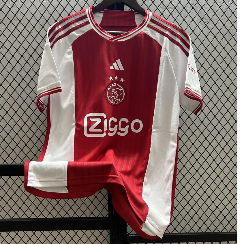 23/24 ajax áo bóng đá sân nhà dành cho nam áo bóng đá phiên bản người hâm mộ màu đỏ