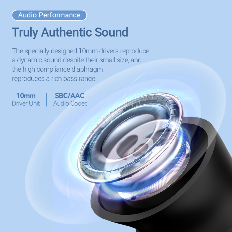 Tai nghe không dây VENTION bluetooth 5.3 nhét tai cỡ nhỏ chống nước ipx4 chống bụi mini