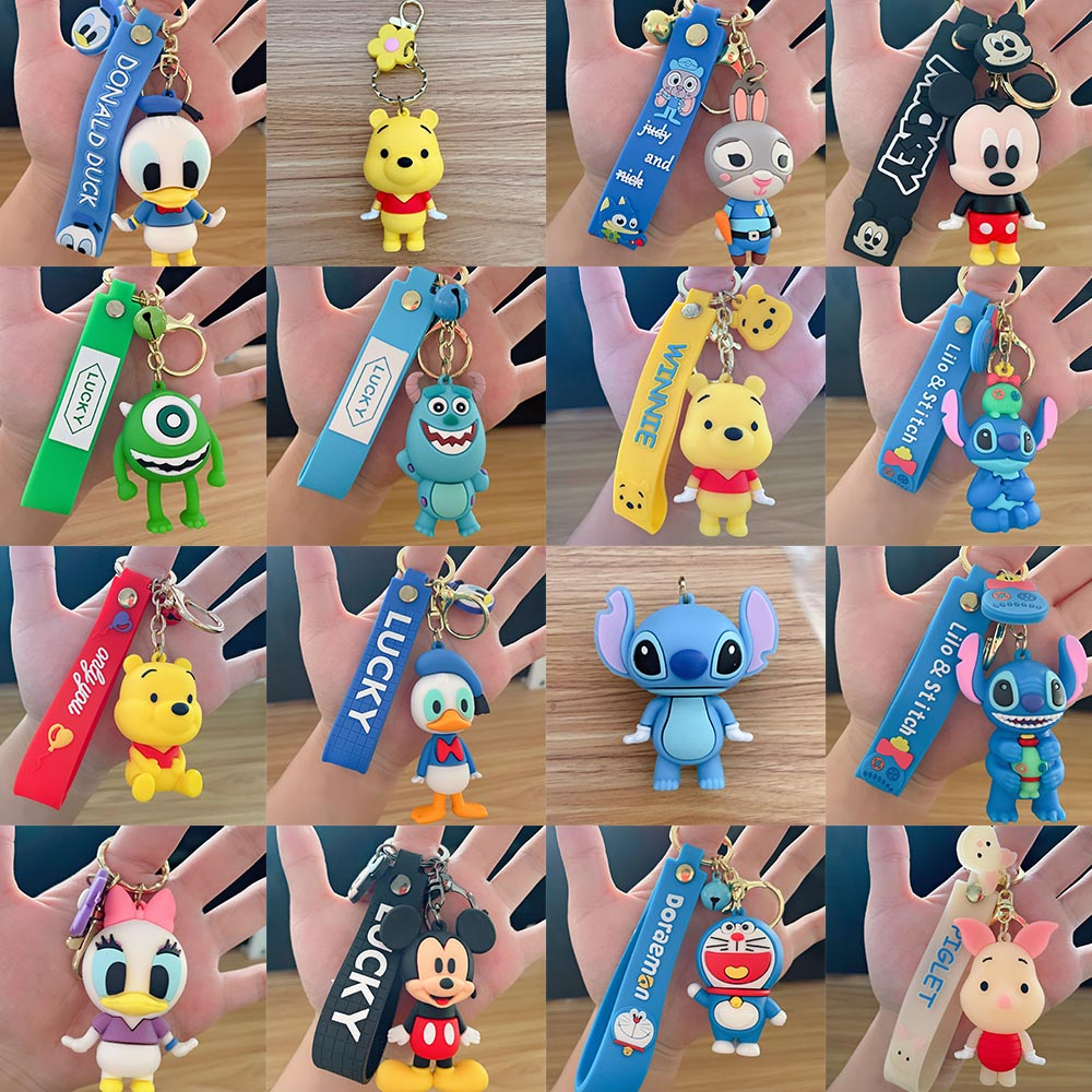 Disney dễ thương silicone mickey minnie stitch pooh bear monsters university mike wazowski james p. Sullivan keychain bag treo keyrings quà tặng sinh nhật giáng sinh cho trẻ em