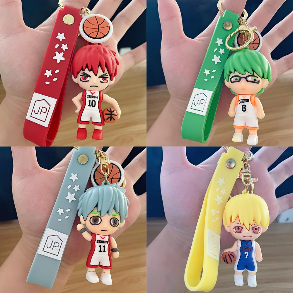 6,5 cm anime kuroko's basketball action hình mặt dây chuyền móc khóa kuroko tetsuya kagami taiga pvc mini mô hình đồ chơi quà tặng