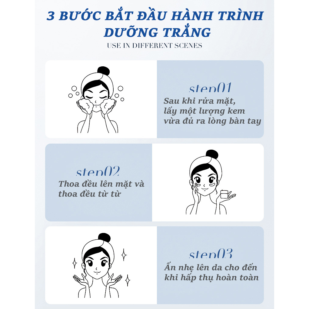 Kem trắng da mặt 50ml kem nám tàn nhang Kem trắng da và xóa tàn nhang Hiệu quả làm mờ thâm nám tàn nhan