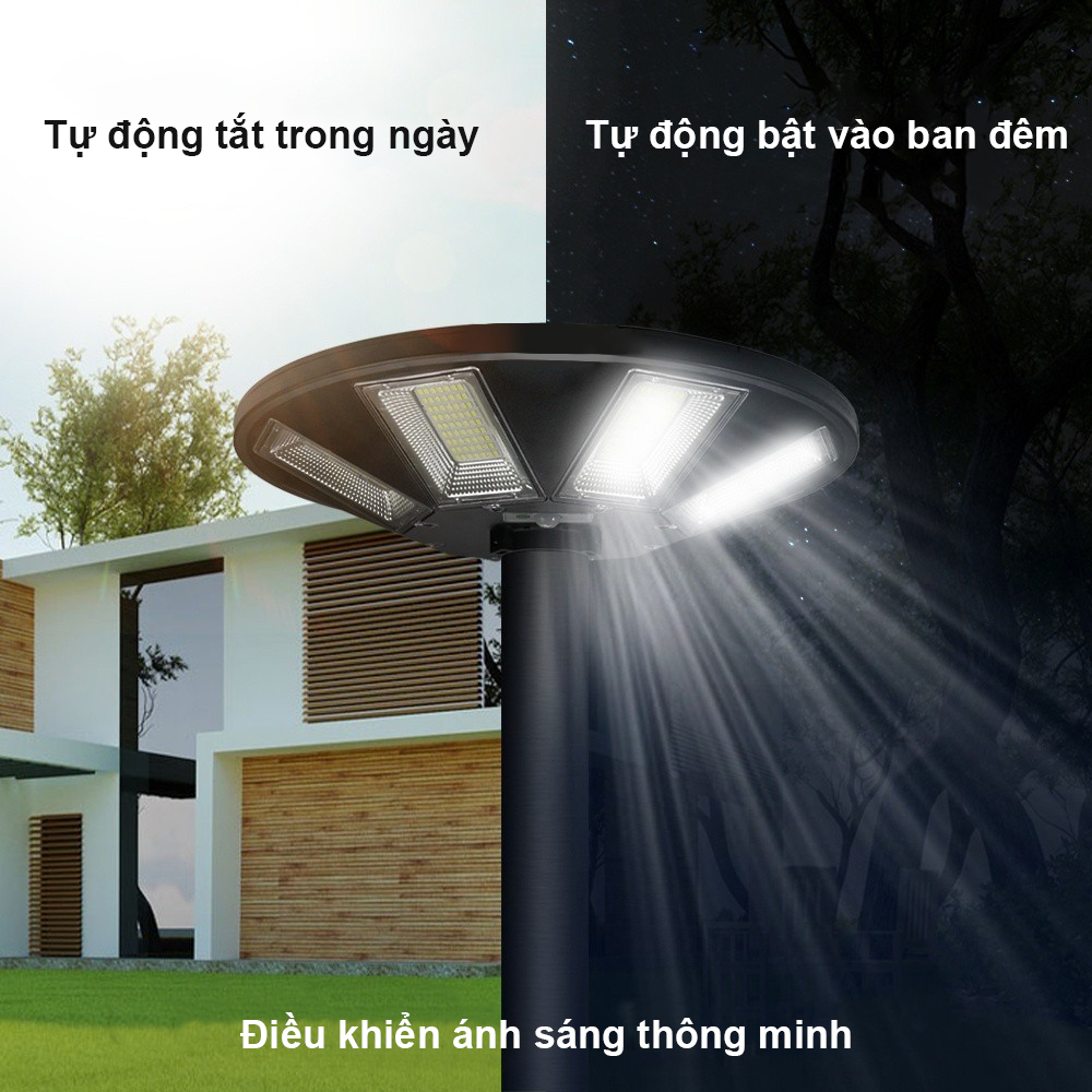 DL  Đèn Năng Lượng Mặt Trời UFO Chống nước IP67 Remote Thông Minh Góc Đèn 360 Độ 4000W/3000W/2000W/1000W