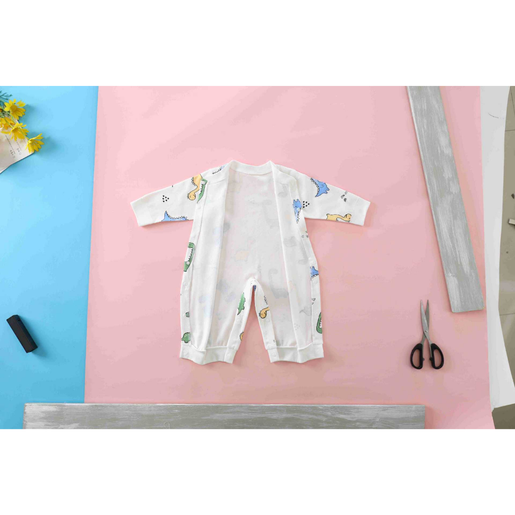 Phim hoạt hình dễ thương cotton baby rompers áo liền quần cho bé sơ sinh mềm mại thoáng khí