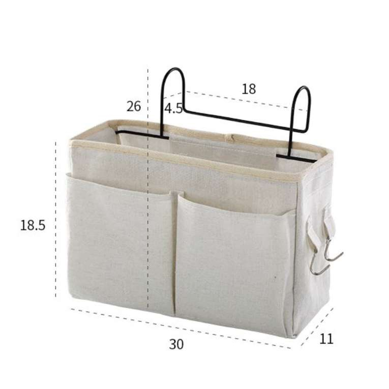Keep order Đầu Giường Túi Treo Vải Lanh Cotton Lưu Trữ Giỏ Sắp Xếp Cho Tầng Phòng Ký Túc Xá cmman11.vn