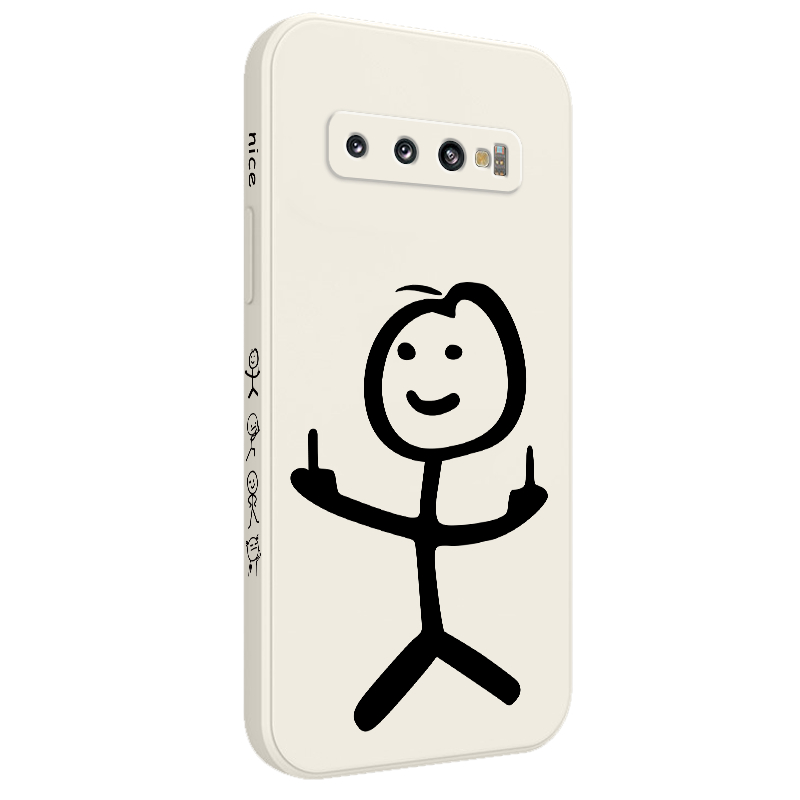 Creative line man phone case cho samsung galaxy s10 s10e plus soft cover s9 plus cảm giác thoải mái